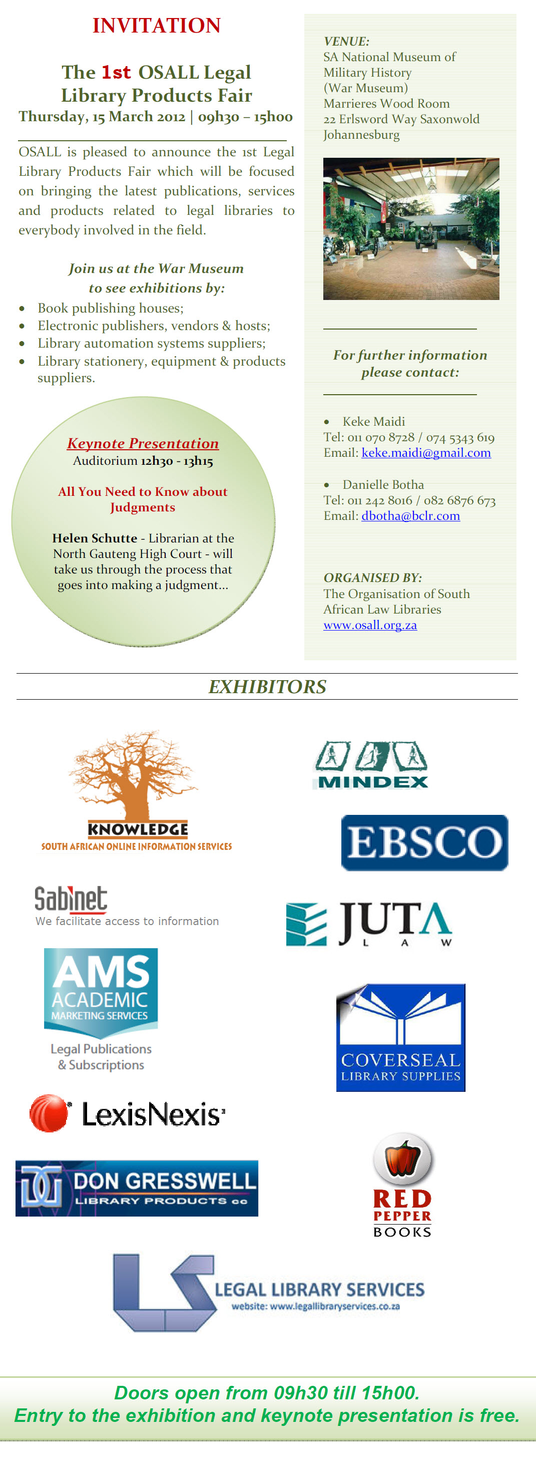 OSALL Legal Library Products Fair